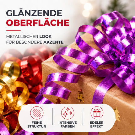 18x Geschenkband Ringelband Kräuselband Set je 20 Meter Rolle - Geschenk Bänder