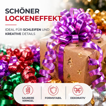 18x Geschenkband Ringelband Kräuselband Set je 20 Meter Rolle - Geschenk Bänder