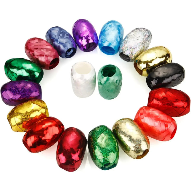 18x Kräuselband je 20 Meter - buntes Geschenkband & Ringelband Set - Geschenk Bänder - zum Dekorieren & Verpacken von Geschenken - Weihnachten & Advent