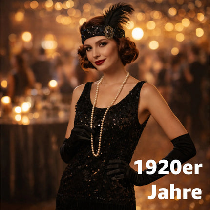 1920er Jahre Set Damen – Elegantes Charleston Accessoire im Art-Déco-Stil