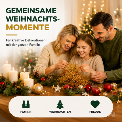 Goldfarbenes Engelshaar – beim gemeinsamen Dekorieren