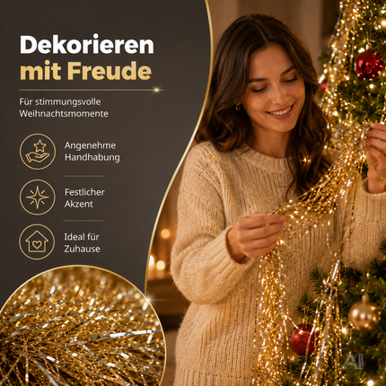 Engelshaar für Weihnachten & Advent als Dekoration & Deko ca. 15 Gramm (Gold)