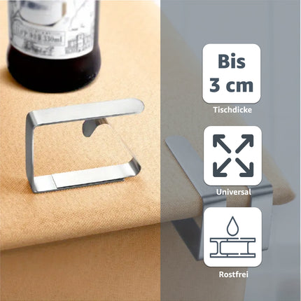 10x Tischtuchklammern Tischlammern Klammern Set für Dicke & dünne Tische