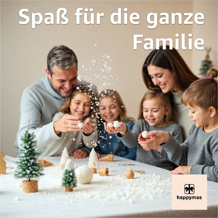 Täuschend echter Kunstschnee, Schnee weich und fluffig - glitzernder Dekoschnee für Dekoration - Deko Streuschnee Weihnachten