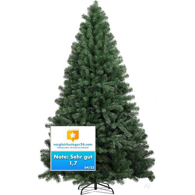 Tannenbaum künstlich 180 cm - Weihnachtsbaum grün - naturgetreue Nordmanntanne