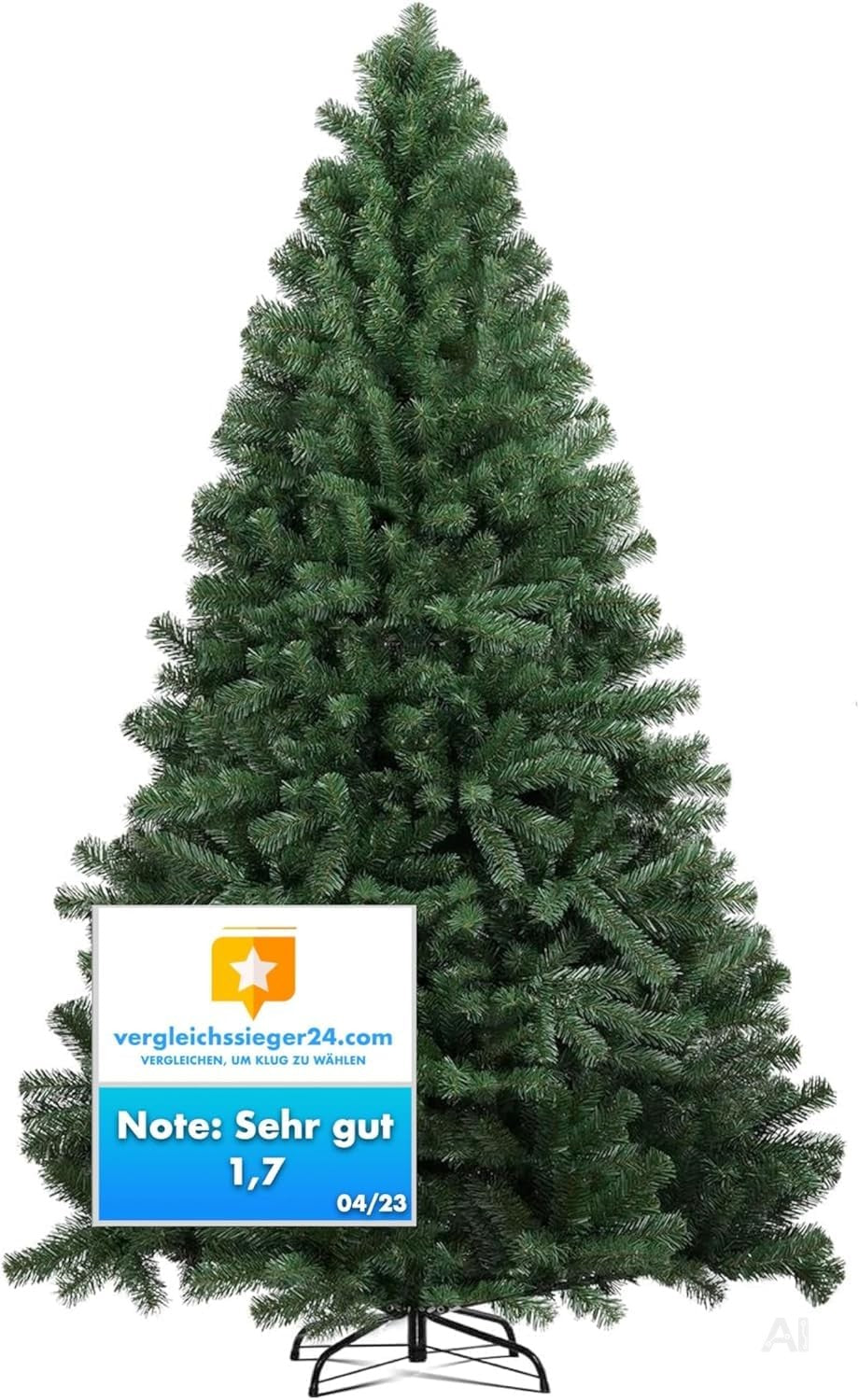 Tannenbaum künstlich 180 cm - Weihnachtsbaum grün - naturgetreue Nordmanntanne
