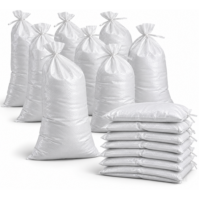 10x Sandsäcke 40x60 cm mit Schnürband zum Wasserschutz bei Hochwasser ungefüllt - Hochwasserschutz - Sack & Gewebesack