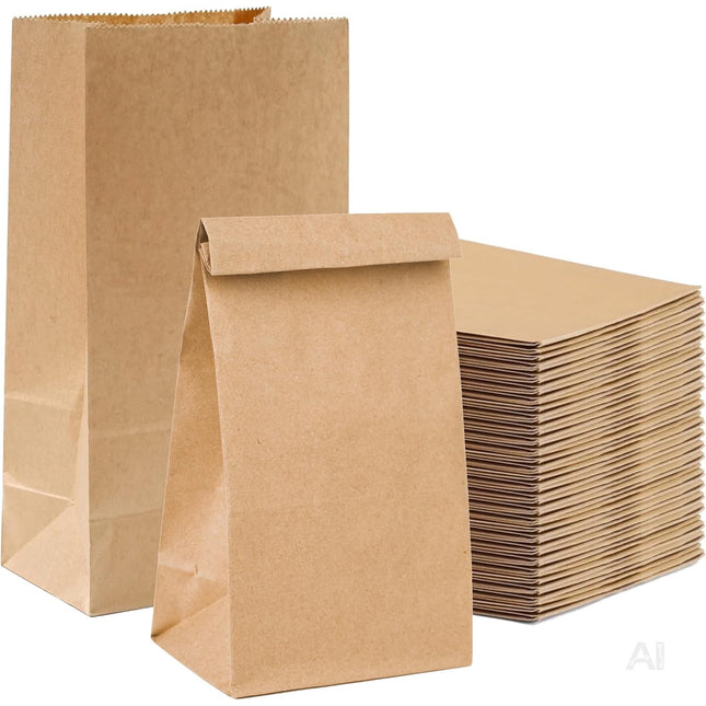 50x Kraftpapiertüten - EXTRA STARK - nachhaltige braune Beutel 22 × 12 cm