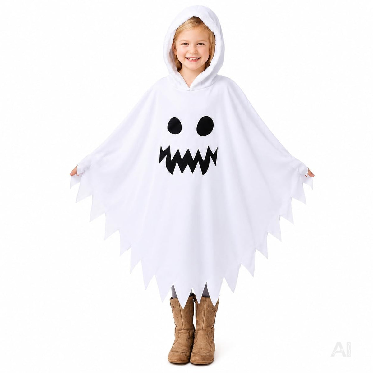 Halloween Kostüm Geist weiß – Gespenst Kostüm für Halloween, Fasching & Karneval – Gruselige Geister Verkleidung