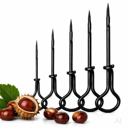 Kastanienbohrer Set – Kastanien Bastelset für Herbst, Figuren & Kastanienmännchen – Bohrer in verschiedenen Größen zum Basteln