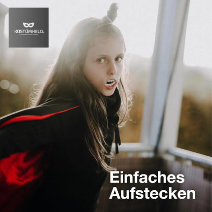 1x Vampirgebiss Fasching - kinderfreundlich - passend für Kinder - stabil & unbedenklich - Vampirzähne Gebiss Dracula