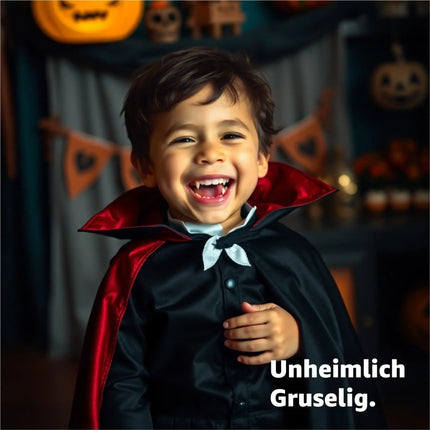 1x Vampirgebiss Fasching - kinderfreundlich - passend für Kinder - stabil & unbedenklich - Vampirzähne Gebiss Dracula