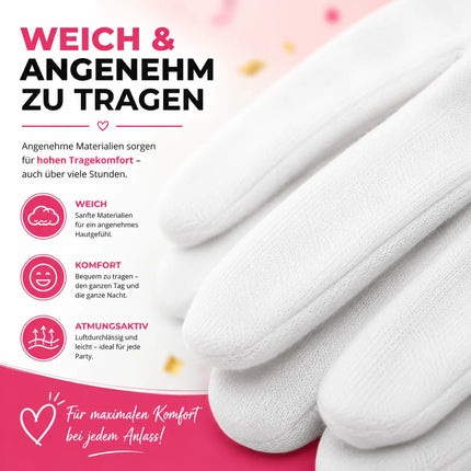 2 in 1 - Minnie Mini Maus Ohren Fasching Kostüm Set mit Handschuhen und Mausohren