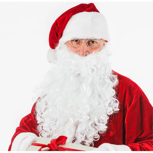 2 in 1 - Nikolausbart Set - als Verkleidung für Weihnachtsmann - Weihnachtsmannbart - Nikolausbart + Perücke Santa - Weihnachten