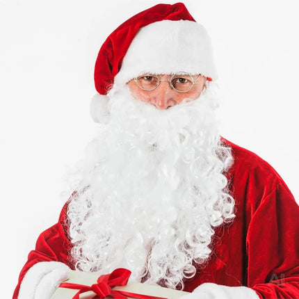 2 in 1 - Nikolausbart-Set - als Verkleidung für Weihnachtsmann
