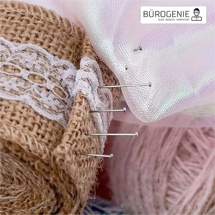 2000x Stecknadeln - Reißnägel & Kopfnägel 13 mm - für Nähen, das Dekorieren & DIY & Basteln Silber - TK Gruppe® Offizieller Onlineshop
