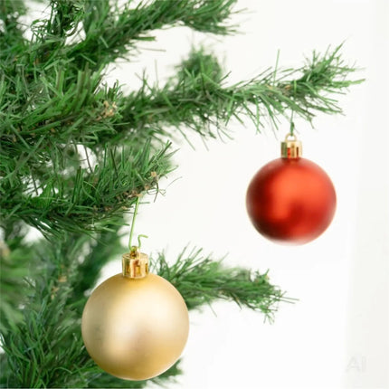 100x Haken Weihnachtsbaum - Kugelaufhänger Baumhaken in Gold und Silber – Detailansicht 3