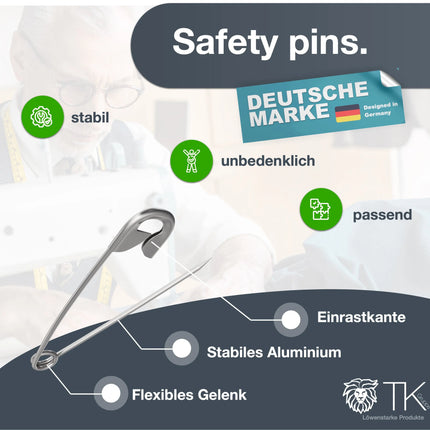 200x Sicherheitsnadeln Safety pins Nadeln Set in div. Größen klein & groß