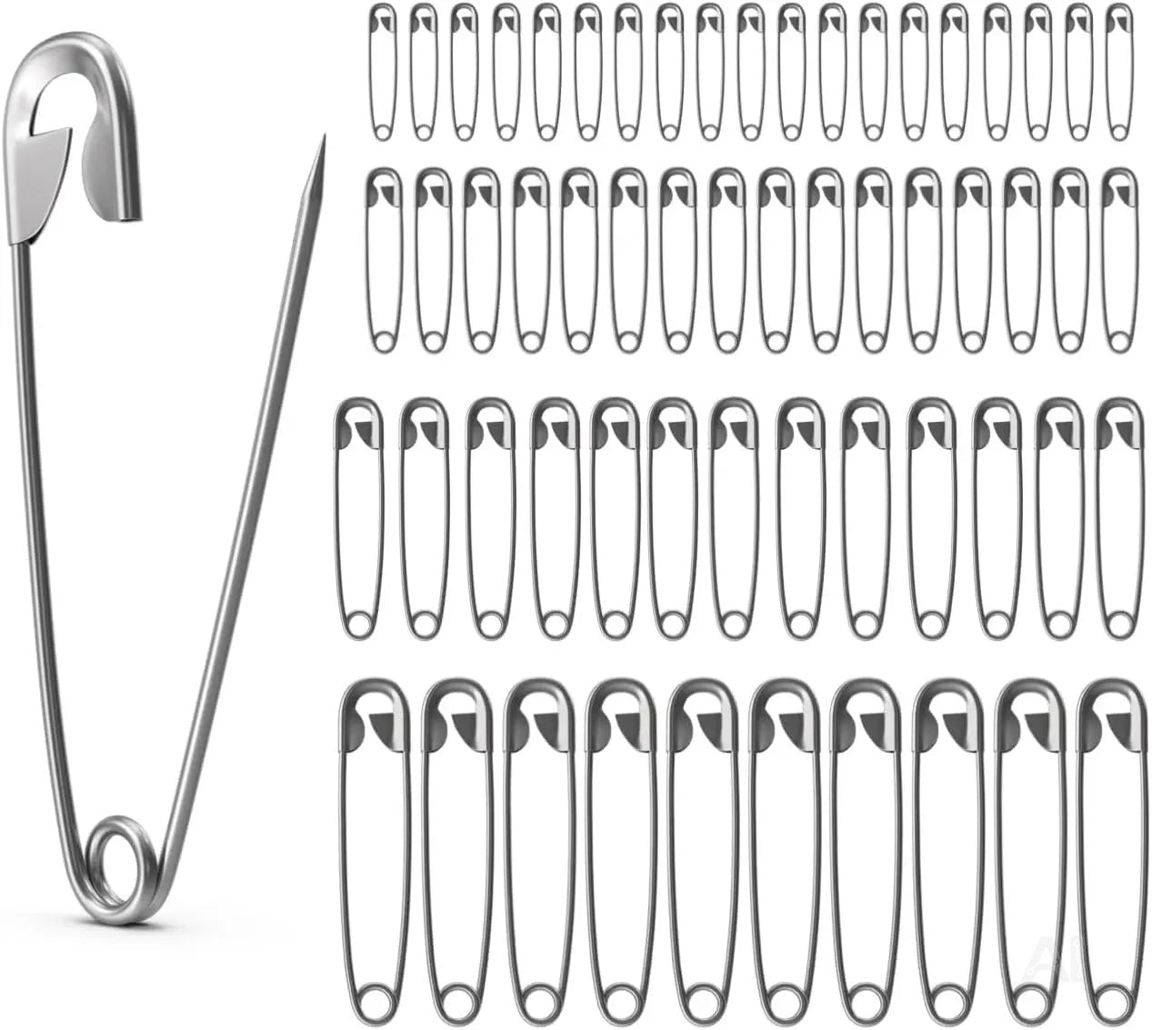 200x Stück Sicherheitsnadeln Mix - Klein & Groß - Safety pins Nadeln Set - Verbandklammern zum Nähen & Schneidern