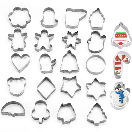 20er Ausstechform Weihnachten Set - für Backen Weihnachten & XMAS - Steckform