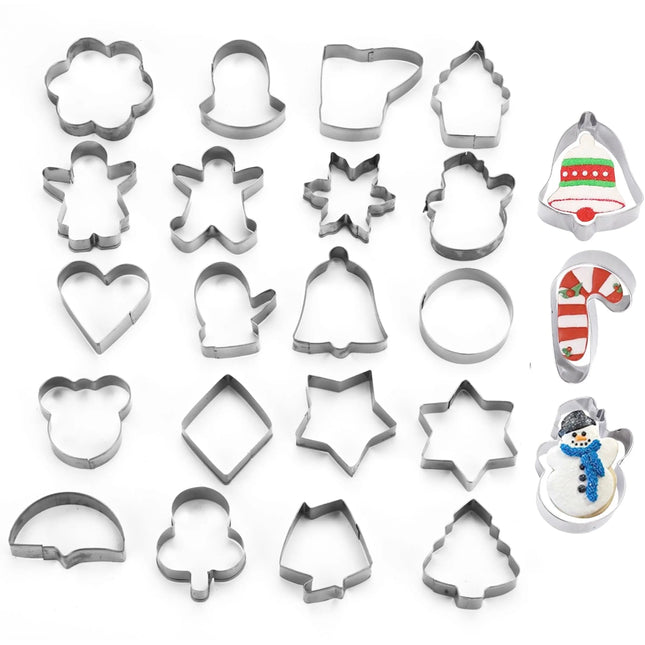 20er Ausstechform Weihnachten Set - für Backen Weihnachten & XMAS - Steckform