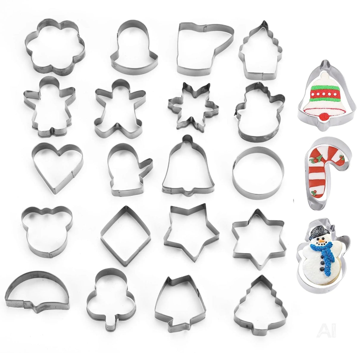 20er Ausstechform Weihnachten Set - für Backen Weihnachten & XMAS - Steckform
