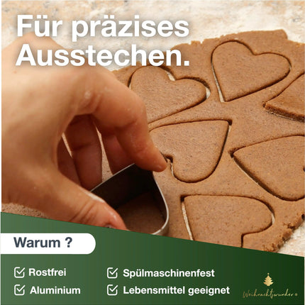 20er Ausstechform Weihnachten Set - für Backen Weihnachten & XMAS - Steckform