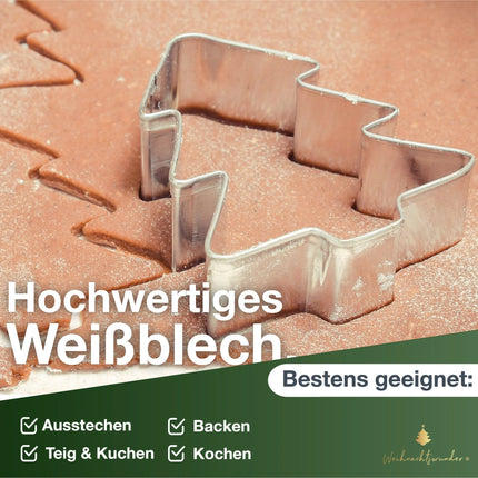 20er Ausstechform Weihnachten Set - für Backen Weihnachten & XMAS - Steckform