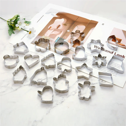 20er Ausstechform Weihnachten Set - für Backen Weihnachten & XMAS - Steckform