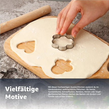 20er Ausstechform Weihnachten Set - für Backen Weihnachten & XMAS - Steckform