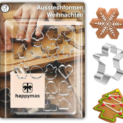 20er Keksausstecher Weihnachten Plätzchenausstecher Steckform Ausstechform zum Backen Set - Weihnachten & XMAS - Keksausstecher & & Ausstecher