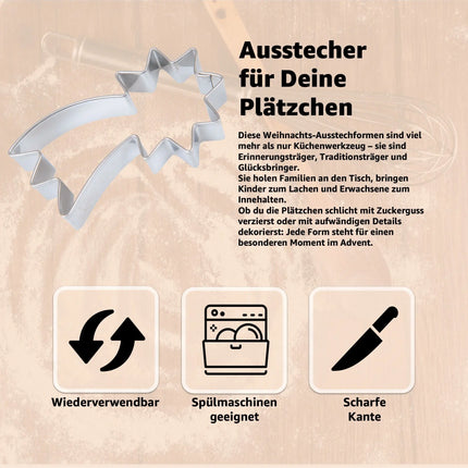20er Keksausstecher Weihnachten Plätzchenausstecher Steckform Ausstechform zum Backen Set