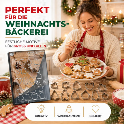20er Keksausstecher Weihnachten Plätzchenausstecher Steckform Ausstechform zum Backen Set