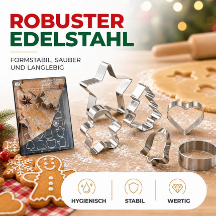 20er Keksausstecher Weihnachten Plätzchenausstecher Steckform Ausstechform zum Backen Set
