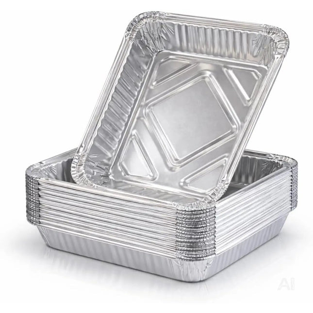 20x Aluminiumschale Einweg Grillschale – Fettauffangschale & Tropfschale für Gasgrill, Holzkohlegrill, Elektrogrill und Backofen (20x 900 ml (195x152x55 mm))