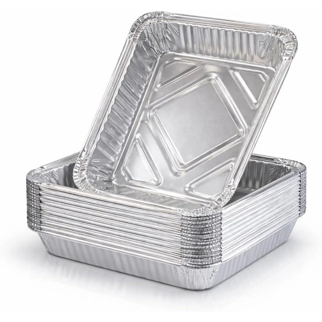 20x Aluminiumschale Einweg Grillschale – Fettauffangschale & Tropfschale für Gasgrill, Holzkohlegrill, Elektrogrill und Backofen (20x 900 ml (195x152x55 mm))