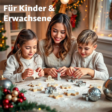 20x Ausstecher Weihnachten & Advent Motive Set - Keksausstecher zum Backen
