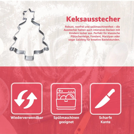20x Ausstecher Weihnachten & Advent Motive Set - Keksausstecher zum Backen