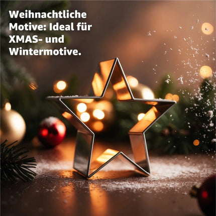 20x Ausstecher Weihnachten & Advent Motive Set - Keksausstecher zum Backen