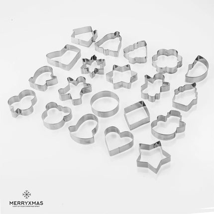 20x Ausstecher Weihnachten & Advent Motive Set - Keksausstecher zum Backen