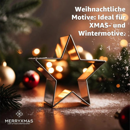 20x Ausstecher Weihnachten & Advent Motive Set - Keksausstecher zum Backen - Steckform & Plätzchenausstecher & Ausstecher