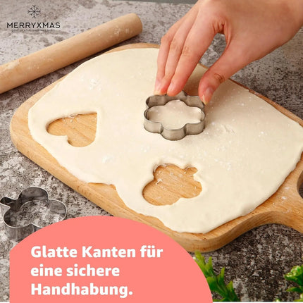 20x Ausstecher Weihnachten & Advent Motive Set - Keksausstecher zum Backen - Steckform & Plätzchenausstecher & Ausstecher