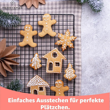 20x Ausstecher Weihnachten & Advent Motive Set - Keksausstecher zum Backen - Steckform & Plätzchenausstecher & Ausstecher
