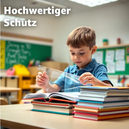 20x Buchumschlag klar & transparent Umschlag & Hefthülle Buchschoner - DIN A4 – ideal für den Schutz von Büchern, Heften, Schulbüchern und Notizbüchern