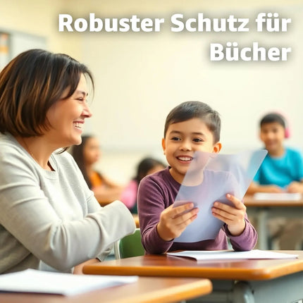20x Buchumschlag klar & transparent Umschlag & Hefthülle Buchschoner - DIN A4 – ideal für den Schutz von Büchern, Heften, Schulbüchern und Notizbüchern