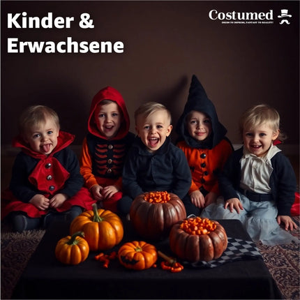 20x Kinder Vampirzähne: Sicheres & stabiles Aufsteckgebiss für Dracula- und Vampirkostüme - Ideal für Halloween und Fasching