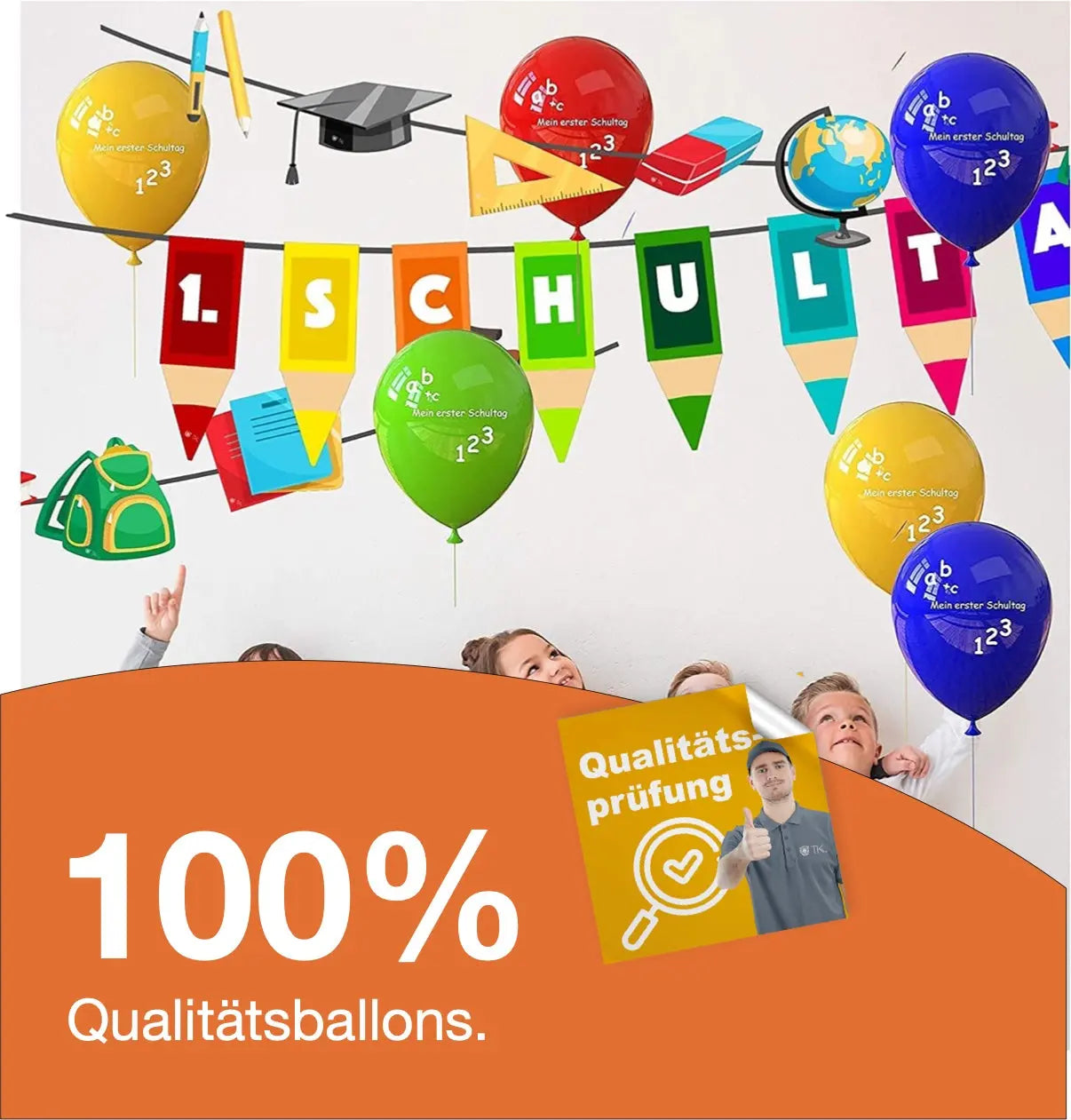 20x Luftballons Einschulung Schule Ballon ABC 1 Schulanfang Zur Deko 20x Luftballons Einschulung Schule Ballon ABC 1 Schulanfang Zur Deko