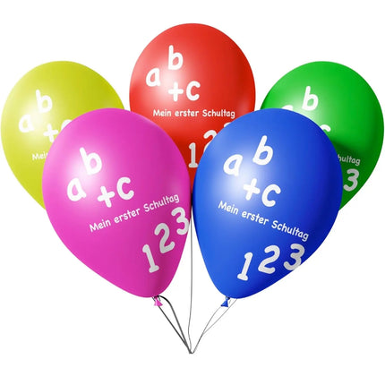 20x Luftballons Einschulung Schule Ballon ABC 1. Schulanfang zur Deko & Dekoration