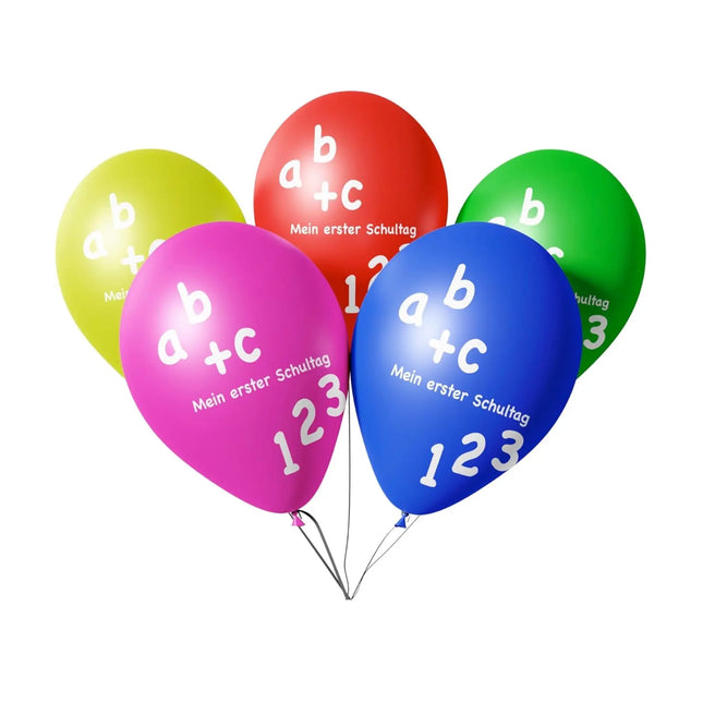 20x Luftballons Einschulung Schule Ballon ABC 1. Schulanfang zur Deko & Dekoration