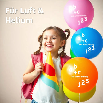20x Luftballons Einschulung Schule Ballon ABC 1. Schulanfang zur Deko & Dekoration